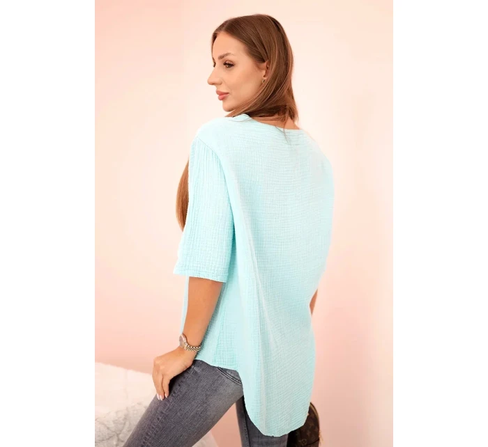 Dámská mušelínová košile s knoflíkem mincovna