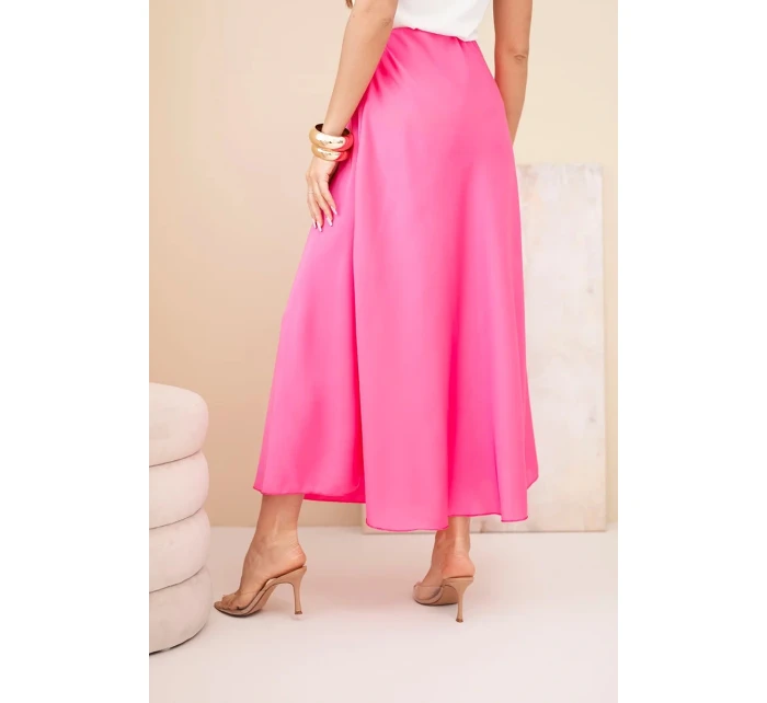 Dámská viskózová áčková sukně růžová