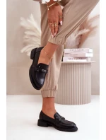 Elegantní Dámské Mokasiny Z Přírodní Kůže Černé Vinceza 91114