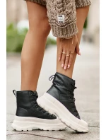 Kožené Zateplené Tenisky Na Masivní Platformě Big Star model 21676148 Černé - Big Star Shoes Kožené Zateplené Tenisky Na Masivní Platformě Big Star model 21676148 Černé - Big Star Shoes