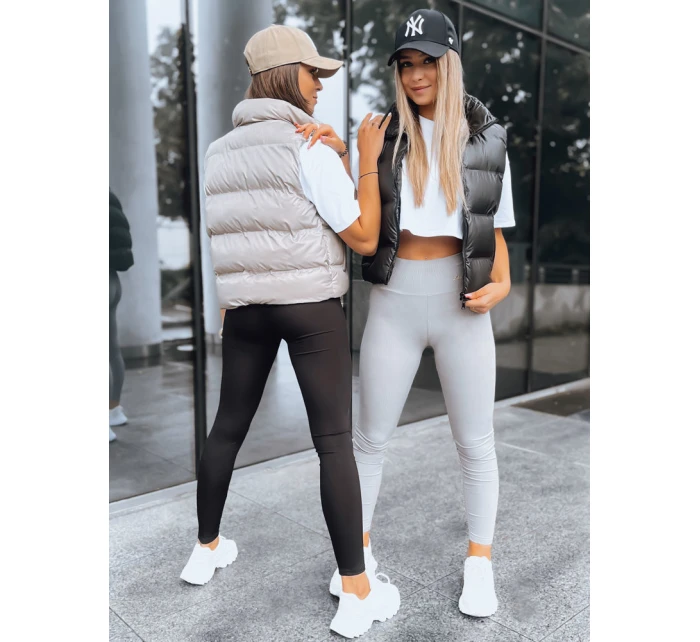 Dámské žebrované legíny LOOK AT ME světle šedé FashionStreet UY1574