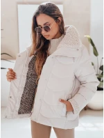 Dámská prošívaná zimní bunda s kapucí bílá Dstreet model 21990458 - FashionStreet