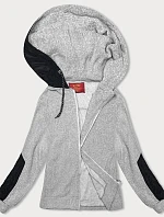 Dámská pruhovaná mikina světle šedá (AMG-311)