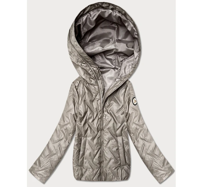 pikowana kurtka damska Goodlookin beżowa model 22004212 - S'WEST