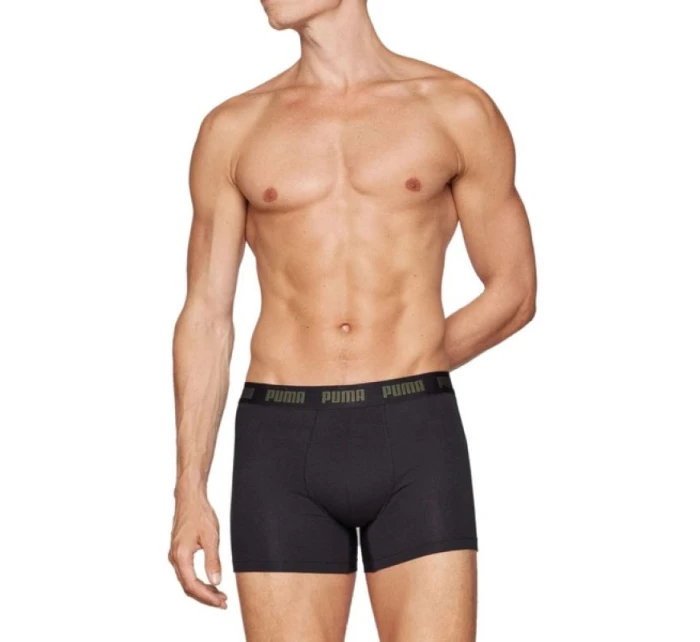 Pánské boxerky Puma 2-Pack khaki černá pohodlná bavlna Pánské boxerky Puma 2-Pack khaki černá pohodlná bavlna