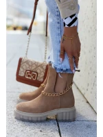 Módní semišové kozačky s střihem Camel model 21578644 Me - Boto Módní semišové kozačky s střihem Camel model 21578644 Me - Boto