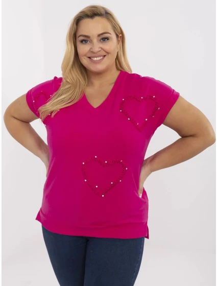 Bluzka RV BZ model 21072603 fuksjowy - FPrice Bluzka RV BZ model 21072603 fuksjowy - FPrice