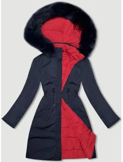 Tmavě oboustranná dámská bunda pro přechodné období model 21247044 - J.STYLE