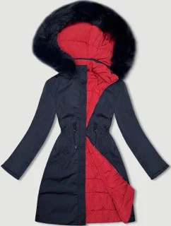 Tmavě oboustranná dámská bunda pro přechodné období model 21247044 - J.STYLE