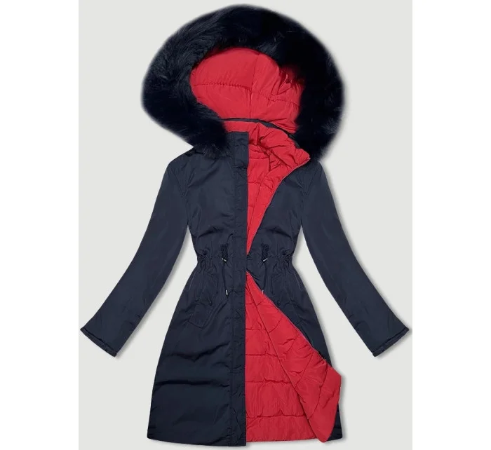 Tmavě oboustranná dámská bunda pro přechodné období model 21247044 - J.STYLE