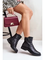 Zateplené dámské boty na plochém podpatku černé model 21672283 - Boto Zateplené dámské boty na plochém podpatku černé model 21672283 - Boto