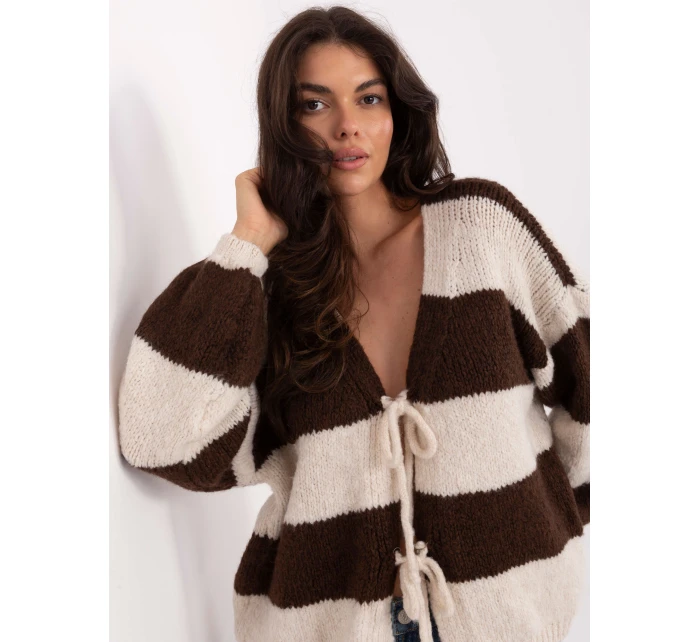 Sweter MI SW model 21334883 brązowy - FPrice Sweter MI SW model 21334883 brązowy - FPrice