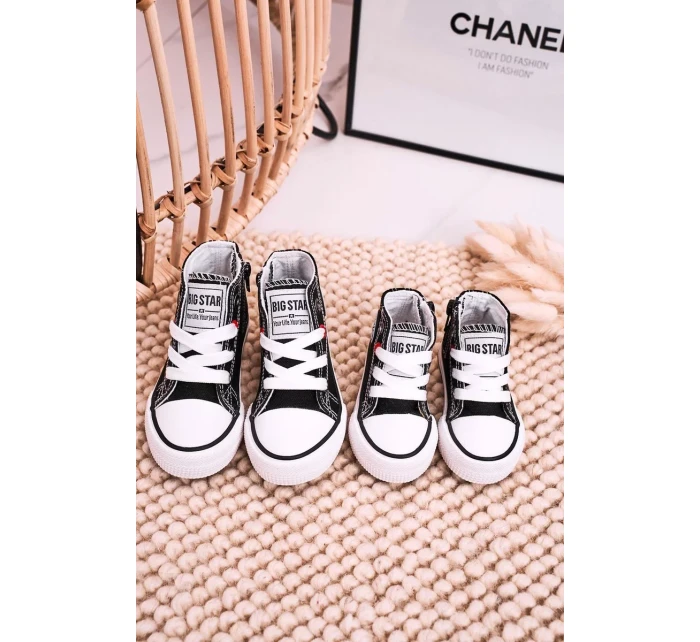 Klasické vysoké tenisky Big Star - černé Klasické vysoké tenisky Big Star - černé