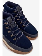 Pánské zateplené trekingové boty Big Star – tmavě modré