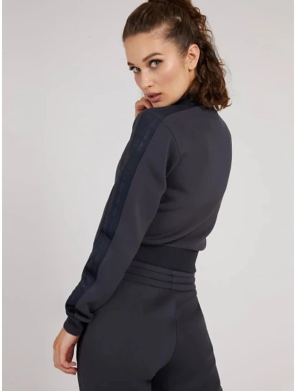 Dámská mikina na zip model 16306986 JBLK Černá - Guess Dámská mikina na zip model 16306986 JBLK Černá - Guess