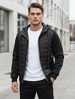 Pánská prošívaná bunda černá FashionStreet TX4394