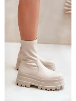 Boty Na Masivní Platformě Světle Béžové model 21679189 - Boto Boty Na Masivní Platformě Světle Béžové model 21679189 - Boto