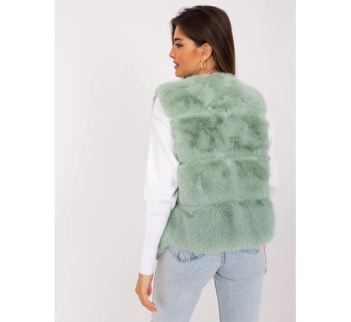 Kamizelka AT KZ model 19005839 pistacjowy - FPrice Kamizelka AT KZ model 19005839 pistacjowy - FPrice