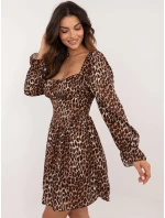 Šaty DHJ SK černá a béžová model 20509577 - FPrice Šaty DHJ SK černá a béžová model 20509577 - FPrice