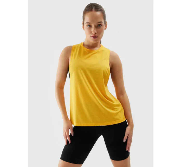 Dámské sportovní rychleschnoucí top loose 4F - oranžový Dámské sportovní rychleschnoucí top loose 4F - oranžový