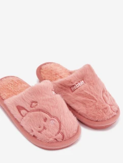 Dětské bačkory s kožíškem – růžové Norene