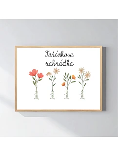 Personalizovaný magický fotoobraz v rámu - 40x50 - květinová zahrádka