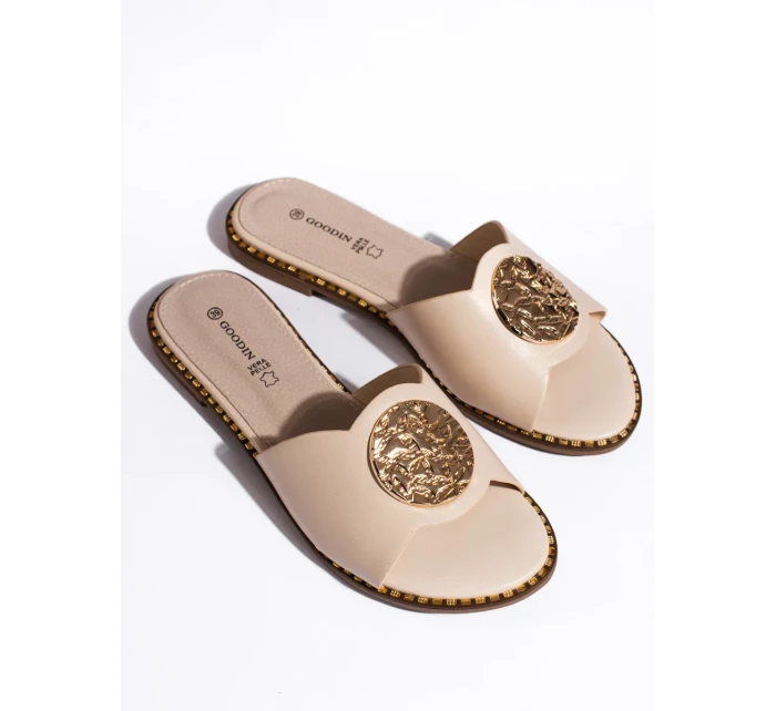 Pohodlné dámské hnědé nazouváky bez podpatku Pohodlné dámské hnědé nazouváky bez podpatku