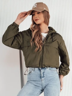 Dámská přechodná bunda s kapucí zelená Dstreet model 21974318 - FashionStreet