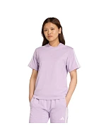 Dámské bavlněné tričko Essentials 3Stripes světle fialové model 21396465 - ADIDAS