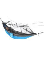 TURISTICKÁ HOUPACÍ SÍŤ PRO 2 OSOBY 270X140CM S MOSKYTIÉROU MODRÁ