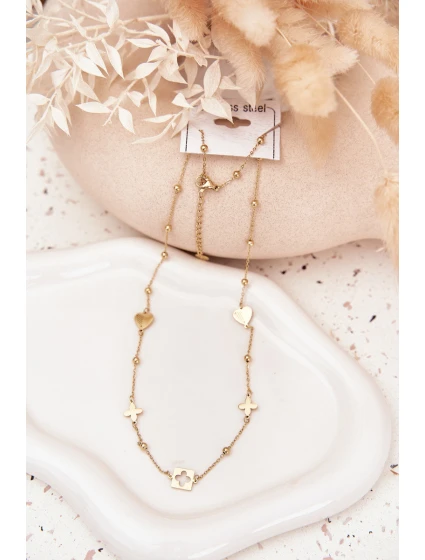 Náhrdelník se zavěsky nerezová ocel zlatý Náhrdelník se zavěsky nerezová ocel zlatý