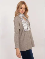 Bluzka DHJ BZ model 20609036 ciemny bezowy - FPrice Bluzka DHJ BZ model 20609036 ciemny bezowy - FPrice