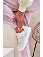 Dámské sportovní tenisky z eko kůže – bílé