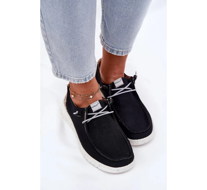 Dámské lehké látkové polobotky McKeylor – černé