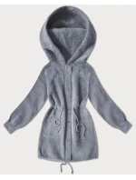 Šedá vlněná bunda typu alpaka model 21486711 - MHM