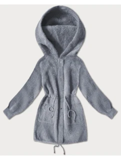Šedá vlněná bunda typu alpaka model 21486711 - MHM