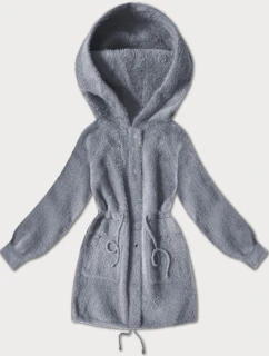 Šedá vlněná bunda typu alpaka model 21486711 - MHM