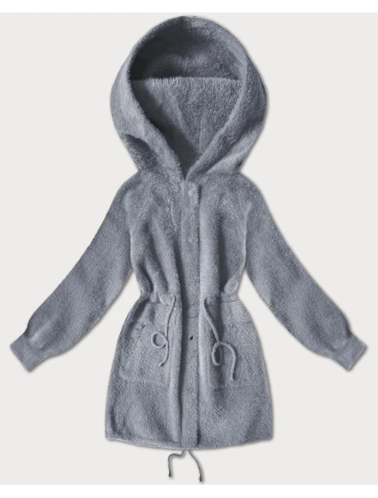 Šedá vlněná bunda typu alpaka model 21486711 - MHM