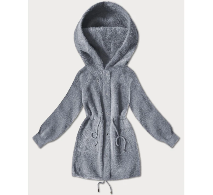 Šedá vlněná bunda typu alpaka model 21486711 - MHM