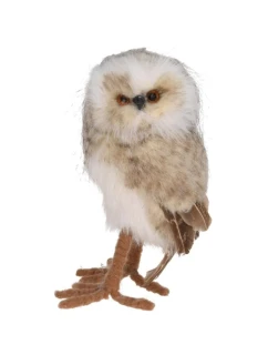 DEKORATIVNÍ STOJÍCÍ SOVA 23CM HNĚDÁ S UŠIMA