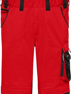 JN (2528) Pracovní kalhoty s laclem Strong red/black model 22533182 - Daiber