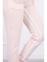 Sada s dvojitými pruhy pudrově růžové barvy Sada s dvojitými pruhy pudrově růžové barvy