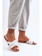 Dámské sandály bílé model 21628558 - Boto