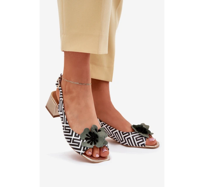 Kožené Dámské Sandály Na Klínku S Dekorativním  model 21702105 - Laura Messi