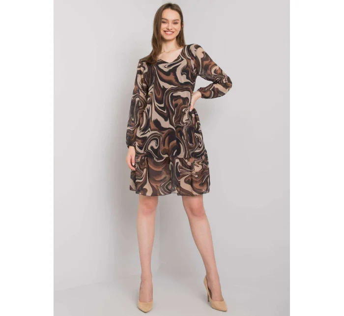 Šaty DHJ SK 3897.54P černá a béžová Šaty DHJ SK 3897.54P černá a béžová