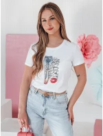 Dámské tričko s potiskem TRENDAY bílé FashionStreet RY2825