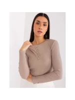 Tmavě béžová bavlněná halenka model 21462274 - BASIC FEEL GOOD Tmavě béžová bavlněná halenka model 21462274 - BASIC FEEL GOOD