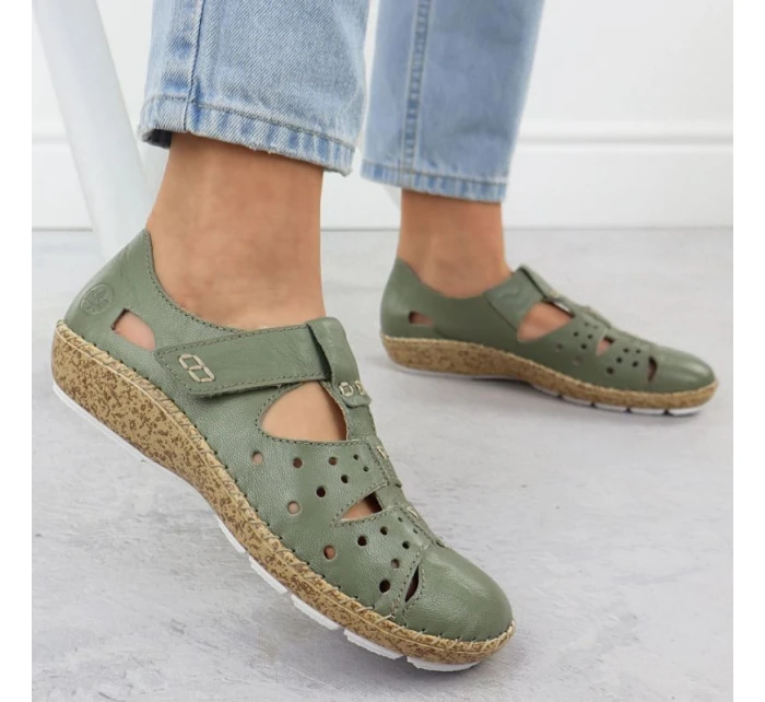 damskie na  zielone model 22033791 - Rieker