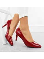 Dámské lodičky na jehlovém podpatku červené Sergio Leone 1336