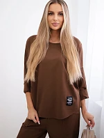 Souprava Punto Milano Winter tepláky + kalhot hnědý